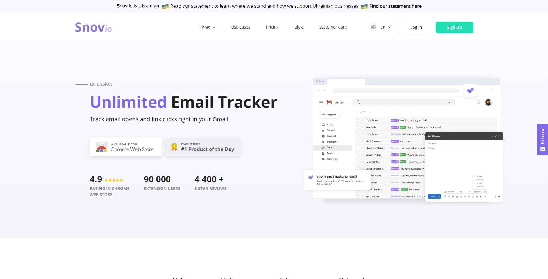 Alat pemasaran email Snov.io