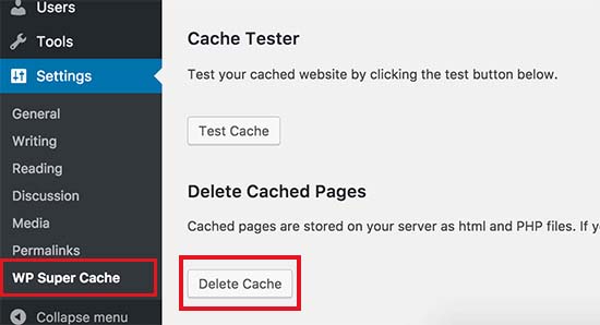 Plugin WP Super Cache