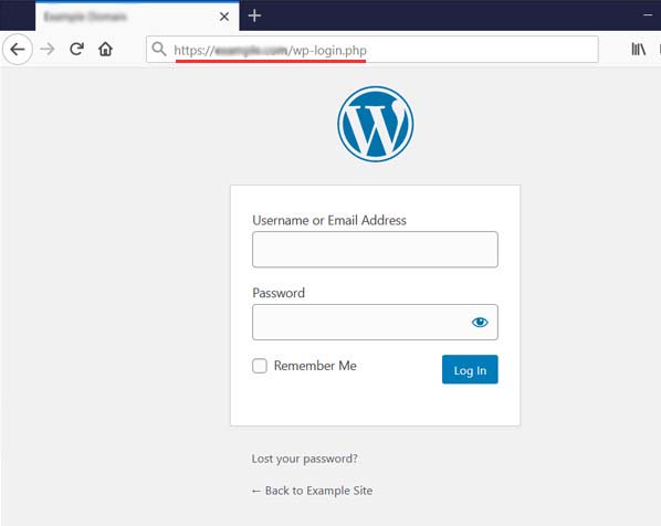 Formulario de inicio de sesión de WordPress