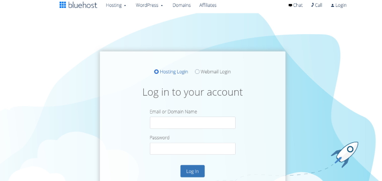 Accesso a Bluehost