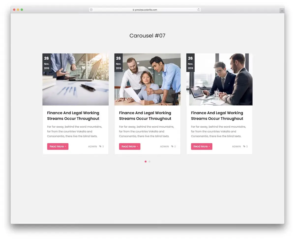 Cate Template Carousel Bootstrap Gratis