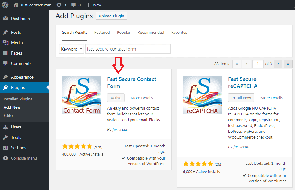 Plugin Formulir Kontak Aman Cepat