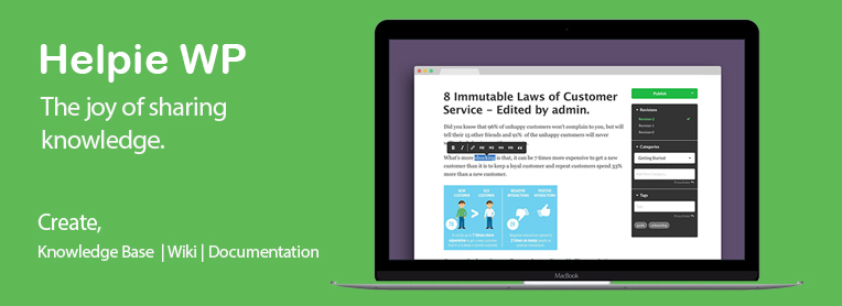 WordPress 附屬公司的 Helpie 知識庫插件