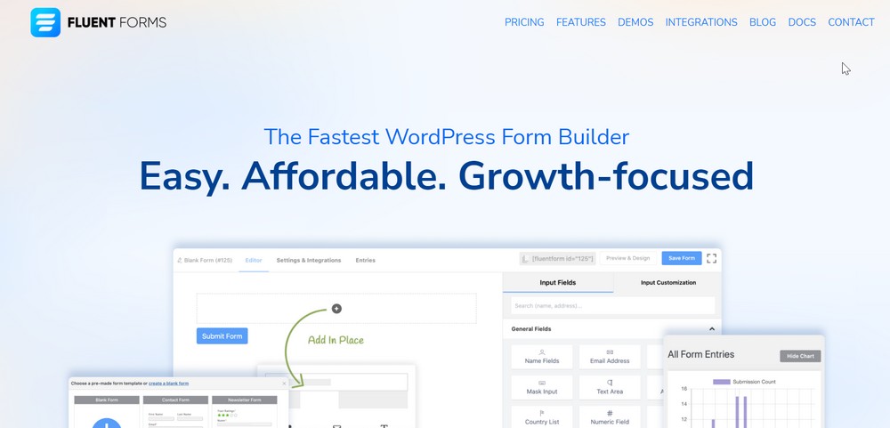 البرنامج المساعد Fluent Forms WordPress