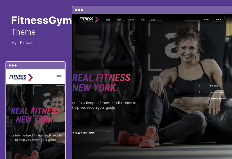 Thème FitnessGym - Thème WordPress Santé pour entraîneur personnel