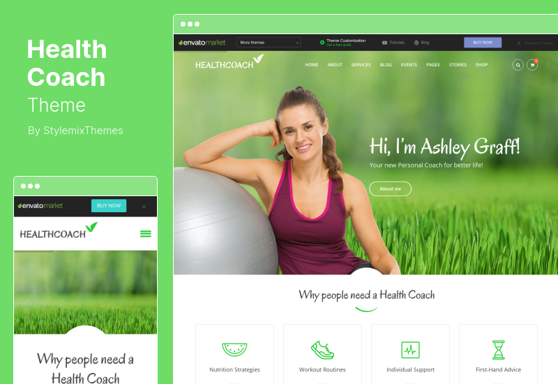 Thème Health Coach - Thème WordPress pour entraîneur personnel