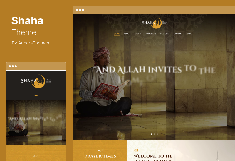 Tema Shaha - Moscheea Centrului Islamic Tema WordPress RTL Elementor