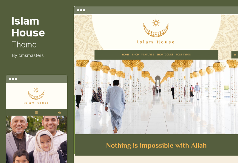 Islam House Theme - Tema de WordPress de la religión de la mezquita