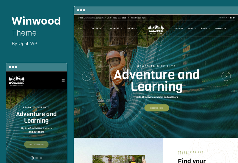 Tema Winwood - Tema WordPress pentru sport în aer liber