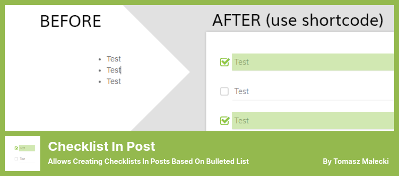 Daftar Periksa di Plugin Posting - Memungkinkan Membuat Daftar Periksa di Posting Berdasarkan Daftar Buletin