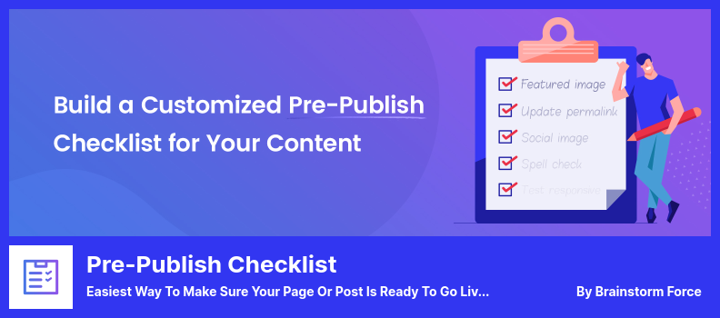 Pre-Publish Checklist Plugin - 确保您的页面或帖子已准备好上线的最简单方法