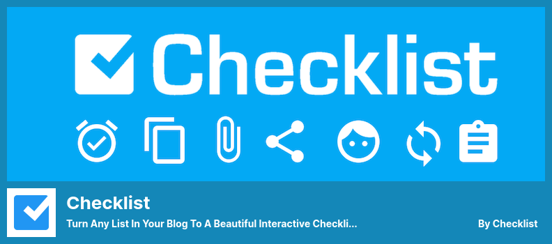 Plugin Checklist - Trasforma qualsiasi elenco nel tuo blog in una bellissima lista di controllo interattiva