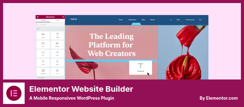 Elementor Website Builder Plugin - 移动响应式 WordPress 插件