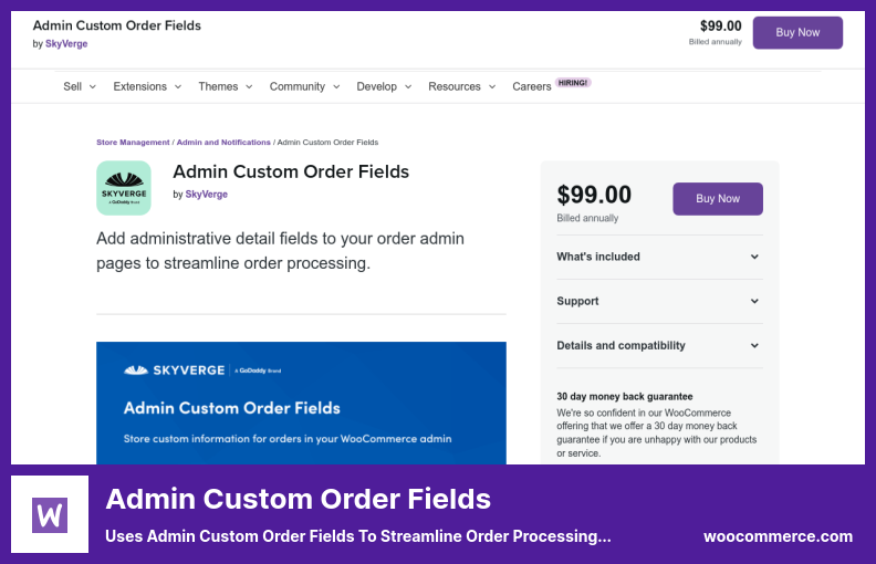 Plugin Admin Custom Order Fields - Utilizza Admin Custom Order Fields per semplificare l'elaborazione e i dettagli dell'ordine