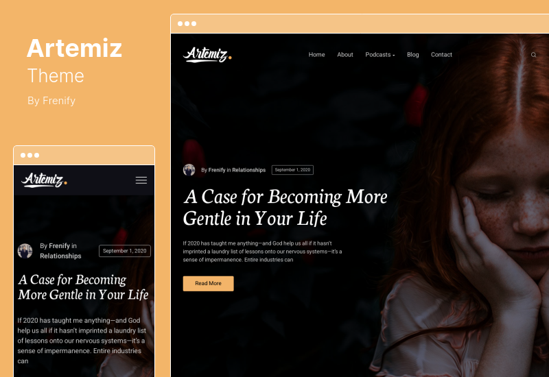 Tema Artemiz - Blog Podcast WordPress Tema