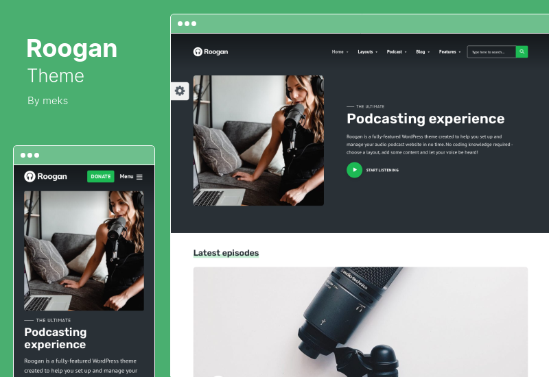 Roogan 主题 - 播客 WordPress 主题