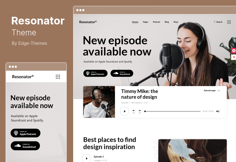 Resonator Theme - Audio Podcast WordPress Theme