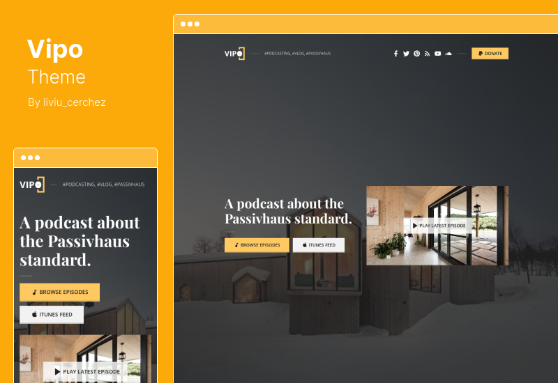 Tema Vipo - Tema WordPress Audio / Video Podcast și Vlog