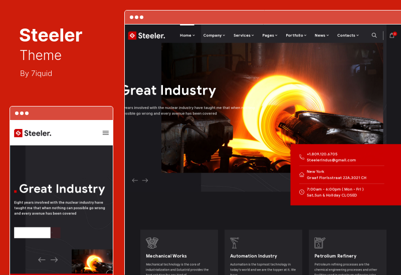 Steeler Theme – WordPress-Theme für die industrielle Fertigung