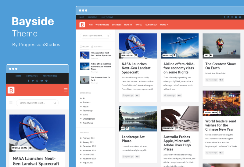 Bayside Theme - Tema WordPress Responsif