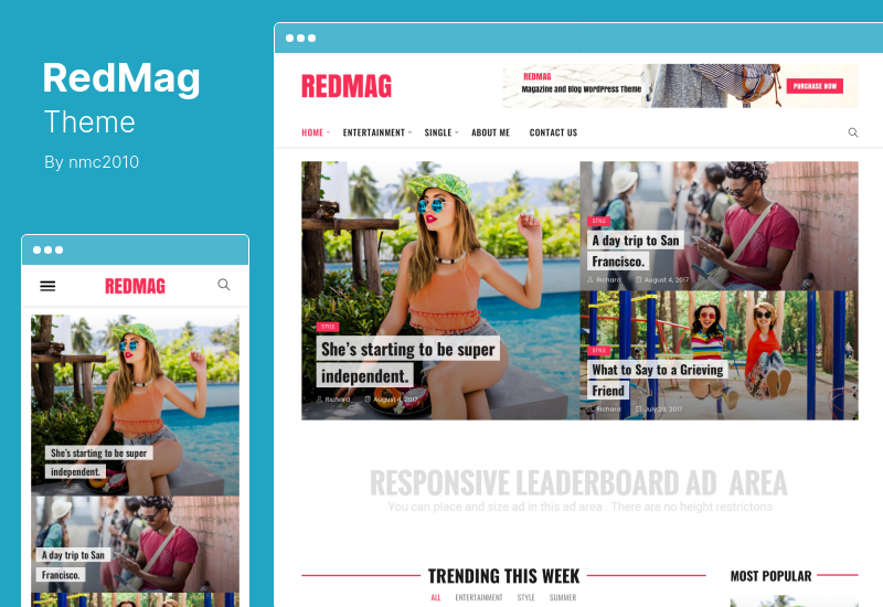 Tema RedMag - Intrattenimento ottimizzato per AdSense Nuovo tema WordPress