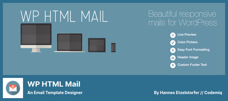 Plugin Email WP HTML - Perancang Template Email