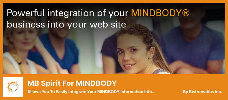 Complemento MB Spirit for MINDBODY: le permite integrar fácilmente su información MINDBODY en su sitio web