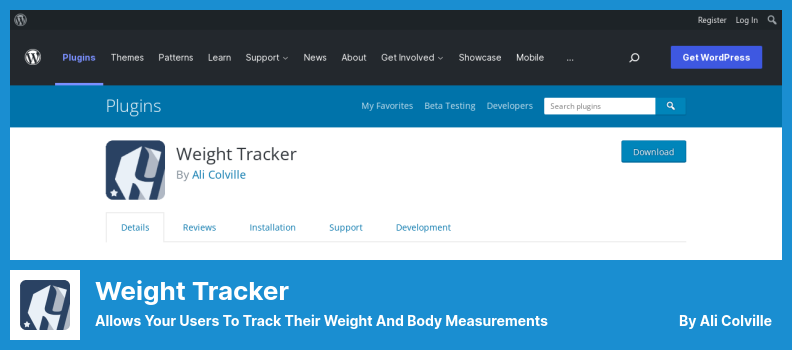 Плагин Weight Tracker — позволяет вашим пользователям отслеживать свой вес и параметры тела