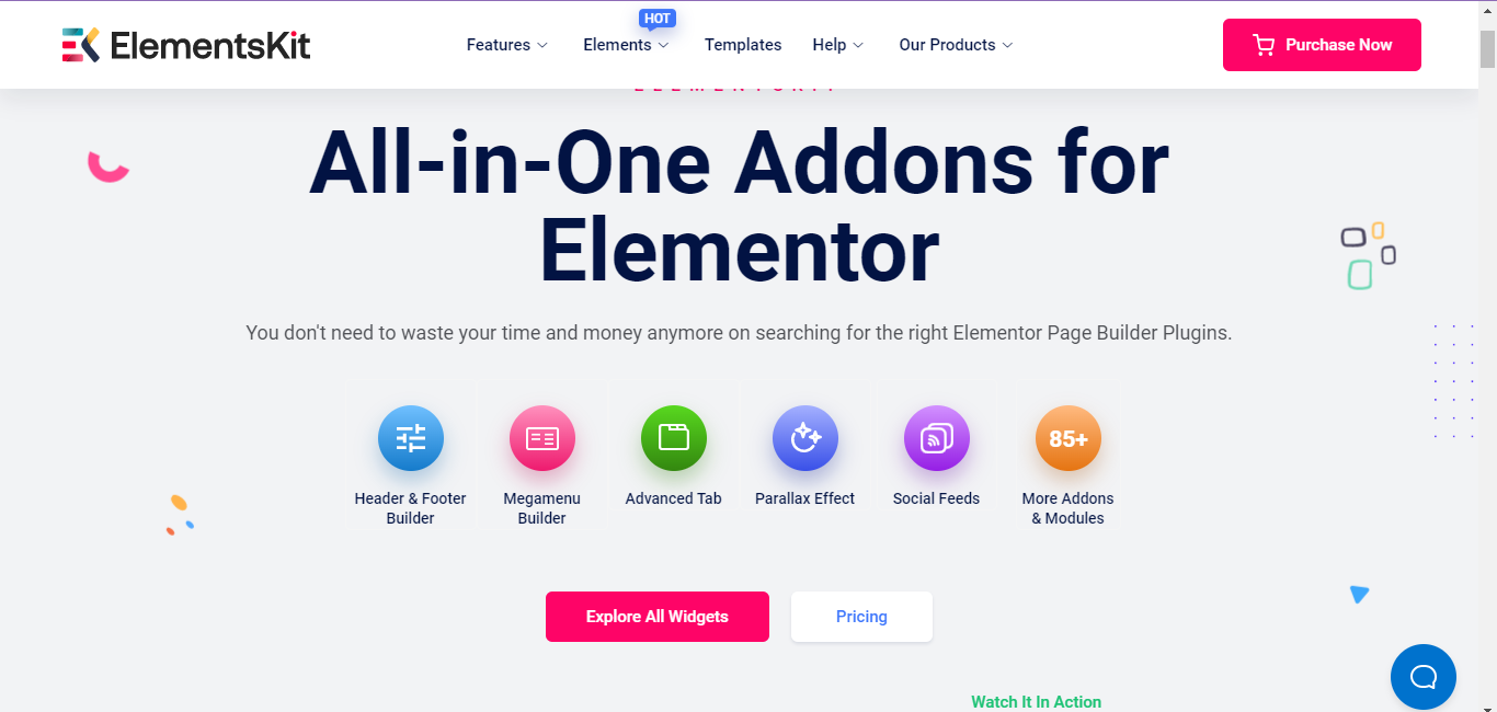 ElementsKit ทั้งหมดใน Elementor addon เดียว