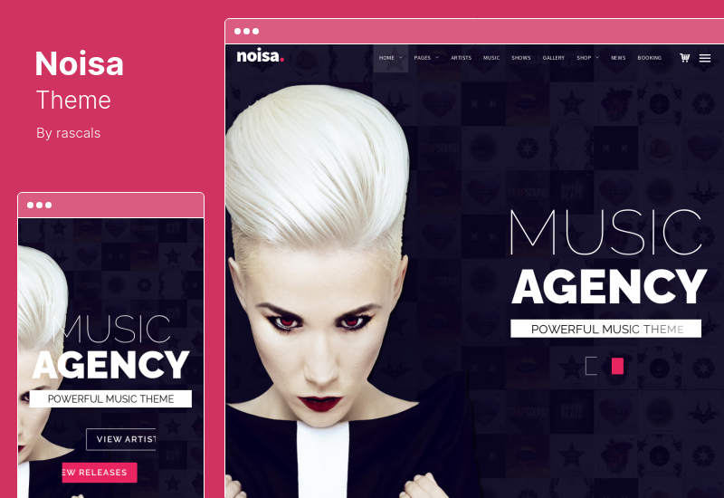 Noisa Theme - Produser Musik, Tema Acara Band untuk WordPress