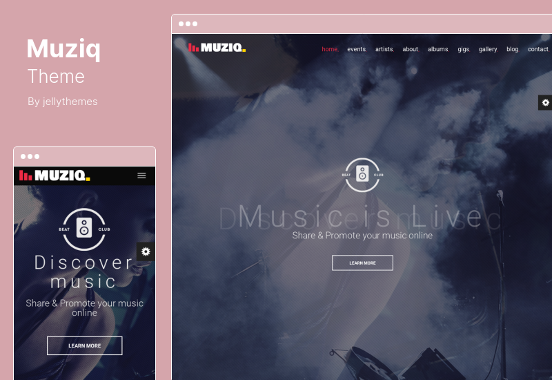 Muziq Theme - Tema WordPress Musisi Band Musik