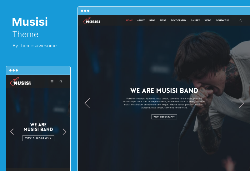 موضوع Musisi - WordPress Themes for Musicians Bands