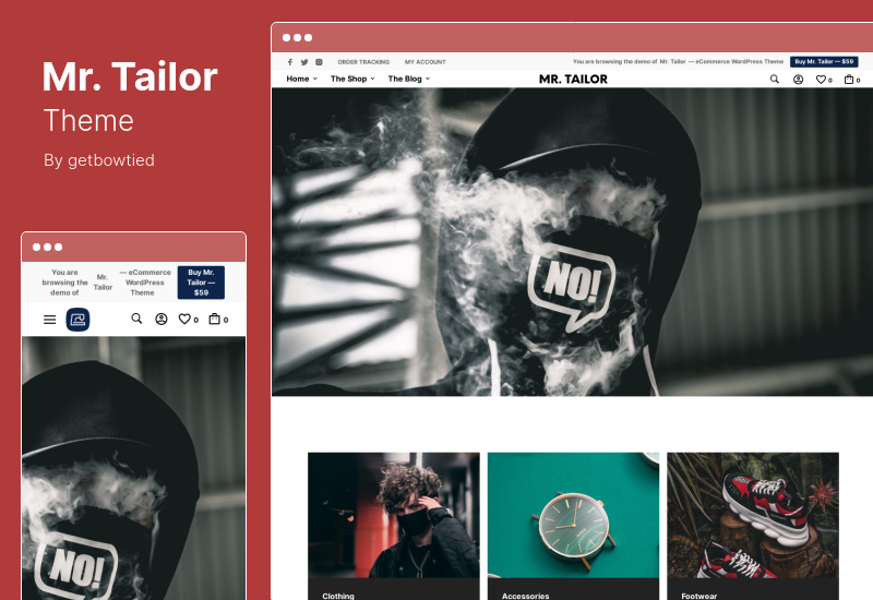 Mr. Tailor Theme - Tema WordPress pentru comerț electronic pentru WooCommerce