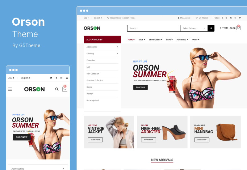 Tema Orson - Tema WordPress per negozi online