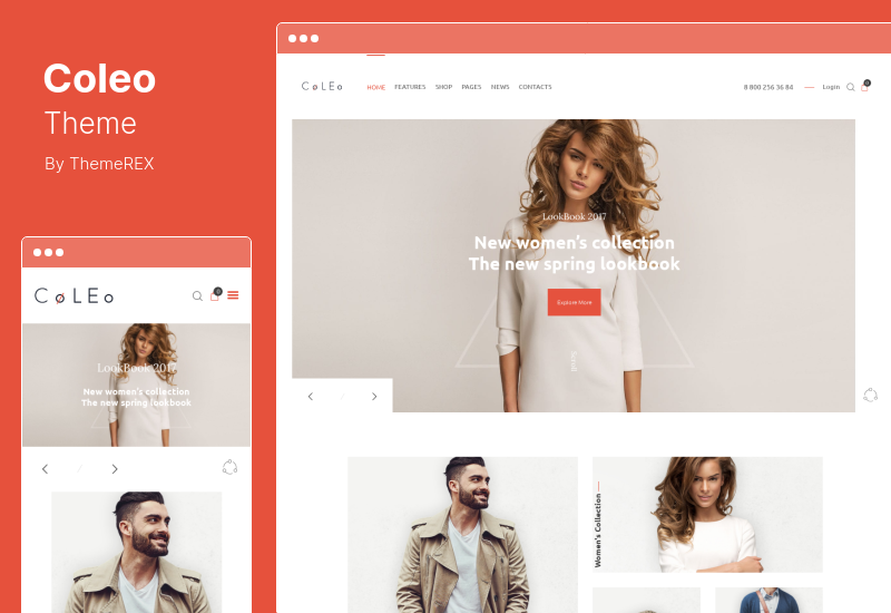 Coleo Theme - Un elegante tema de WordPress para una tienda de ropa de moda