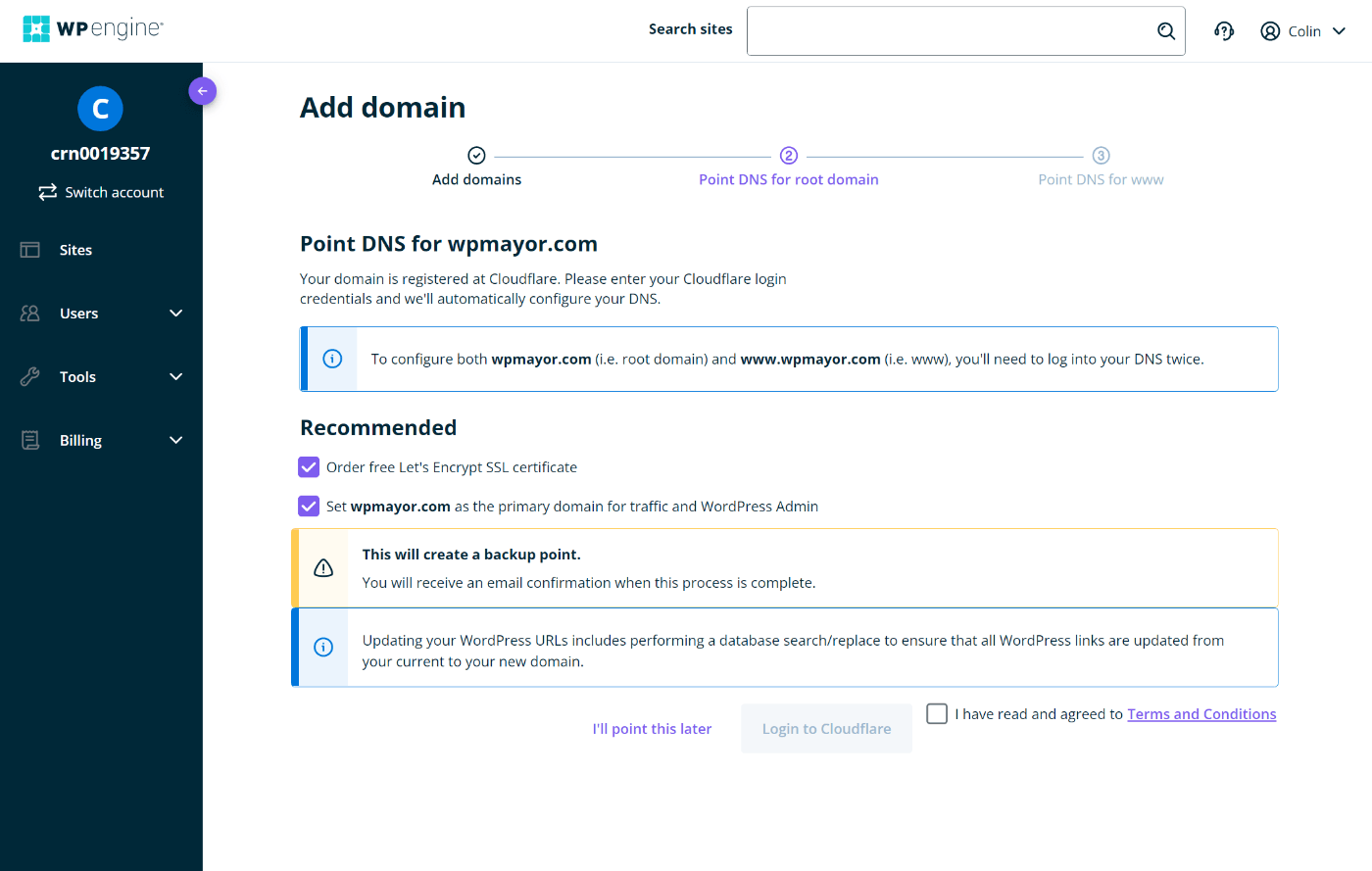 Actualice los detalles de DNS para que apunten a WP Engine