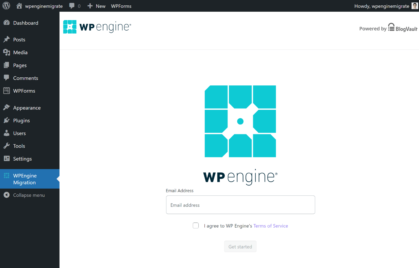 Plugin de migrare WP Engine