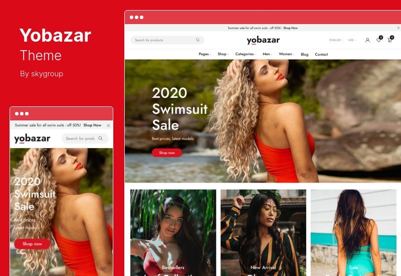 Thème Yobazar - Thème Elementor Fashion WooCommerce