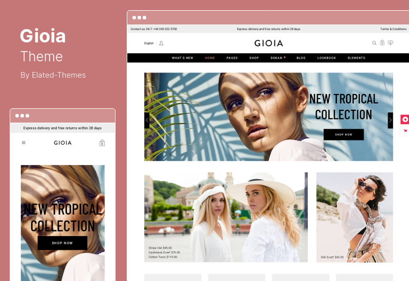 Tema Gioia - Tema WordPress de loja de moda moderna