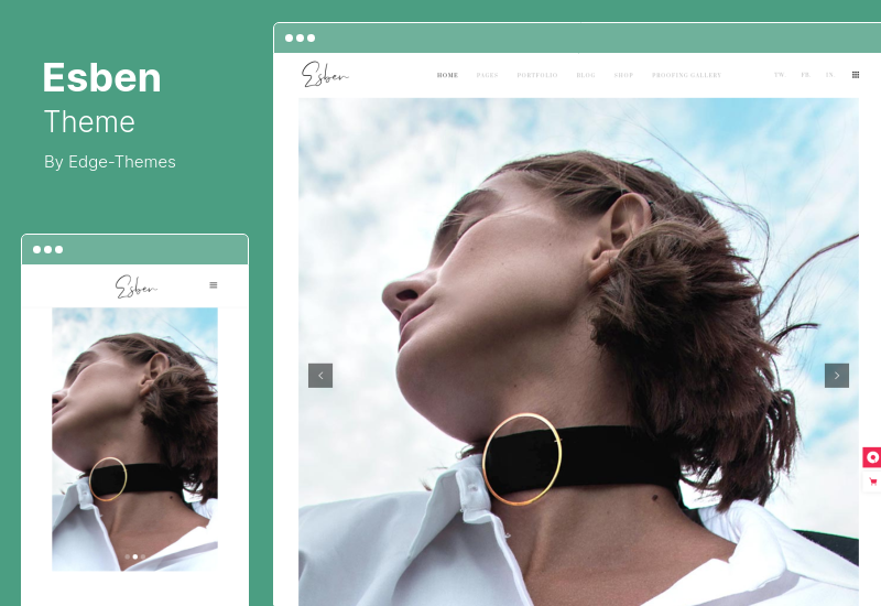 Esben Theme - Elegantes Modefotografie-WordPress-Thema