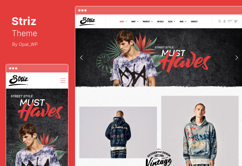 Striz Theme - Tema Fashion E-niaga WordPress