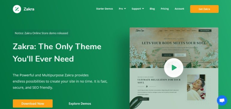 Tema Zakra pentru WordPress