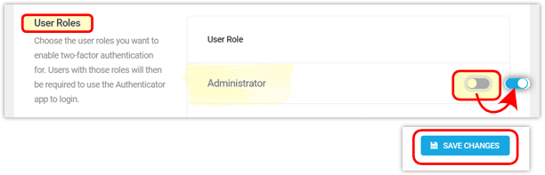 Comutați pe rolurile de utilizator de administrator.