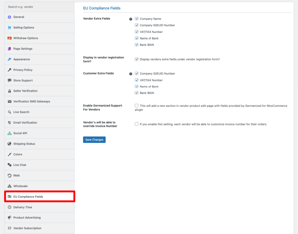 Cumplimiento de la UE Descripción general de la configuración de Dokan