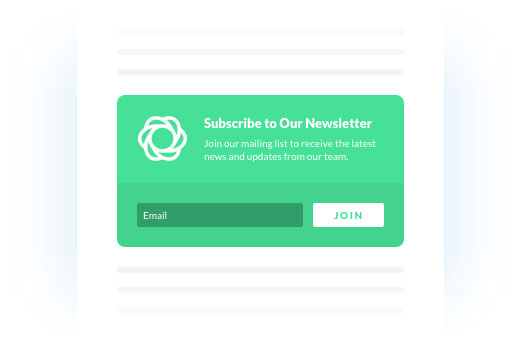 bool WordPress email Inline Opt-In Form