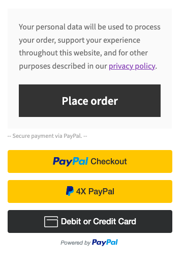 Botón de PayPal 4X