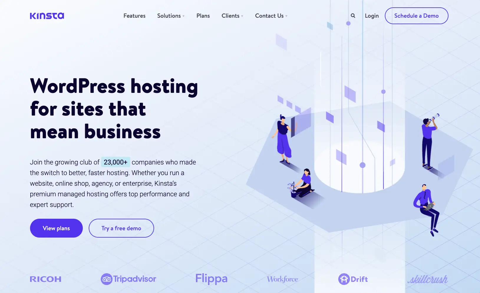 Kinsta - Um dos melhores provedores de hospedagem WordPress empresarial