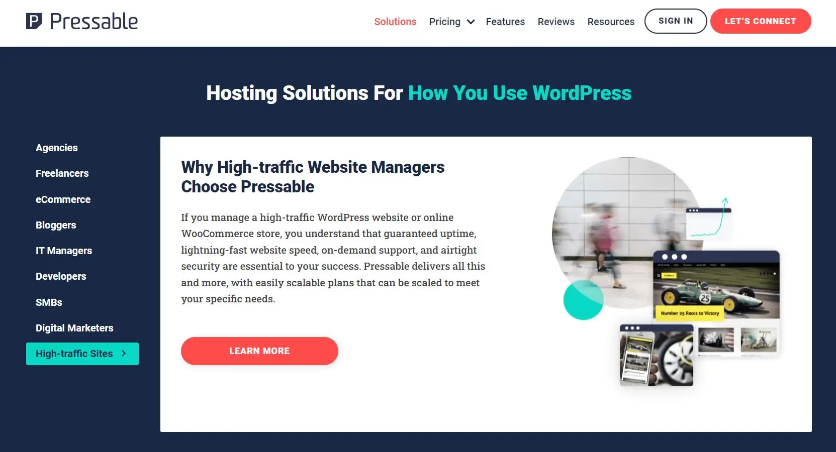 Hospedagem WordPress corporativa da Pressable