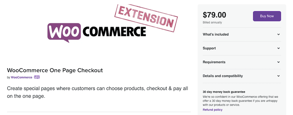 البرنامج المساعد WooCommerce One Page Checkout