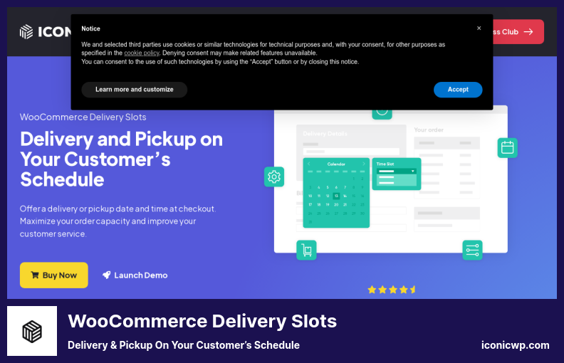 البرنامج المساعد WooCommerce Delivery Slots - التسليم والاستلام في جدول العميل الخاص بك